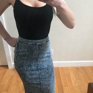 Iris Jeans Acid Wash Pencil Skirt size Small